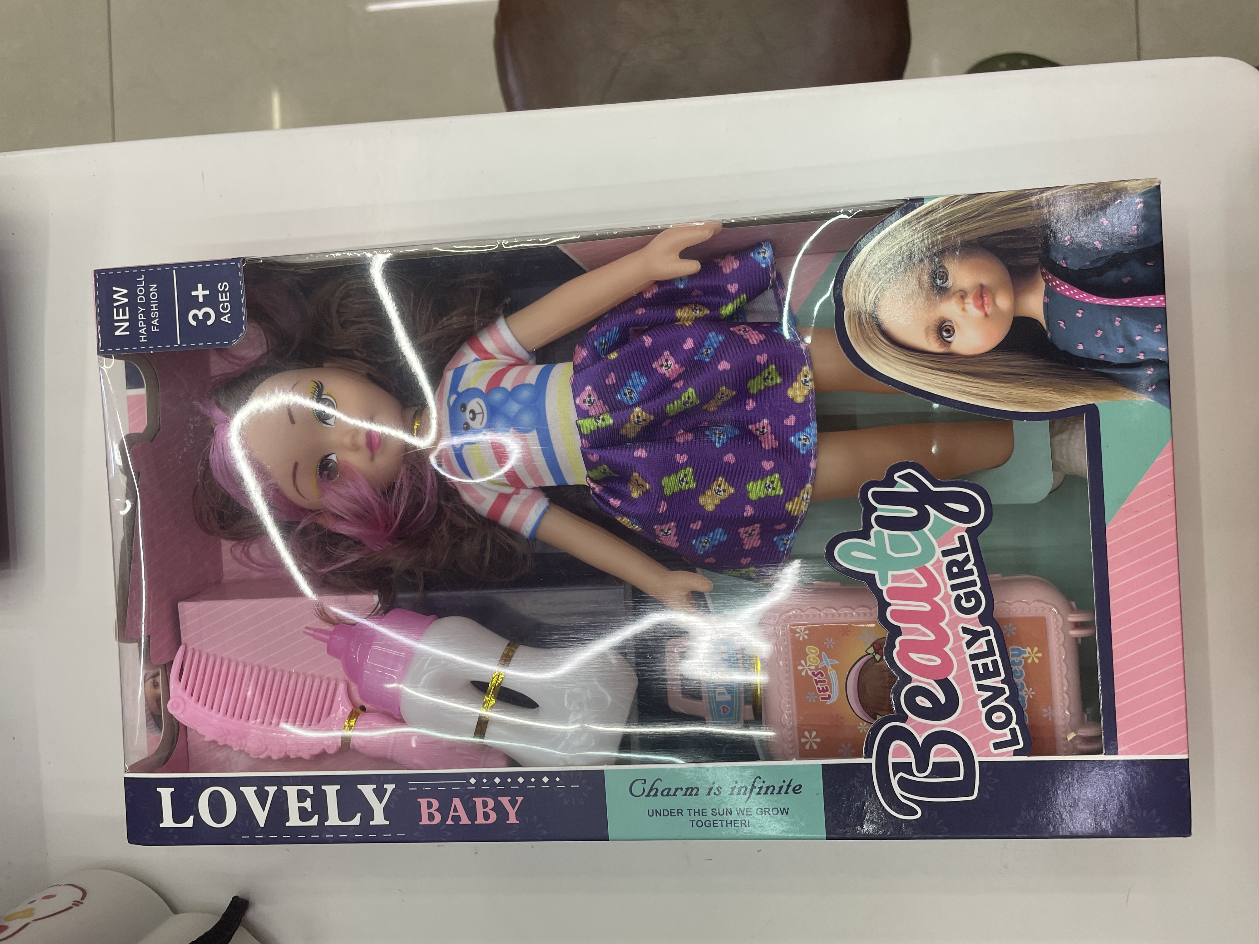 2024年新款盒子包装带音乐带配件公仔芘娃娃细节图