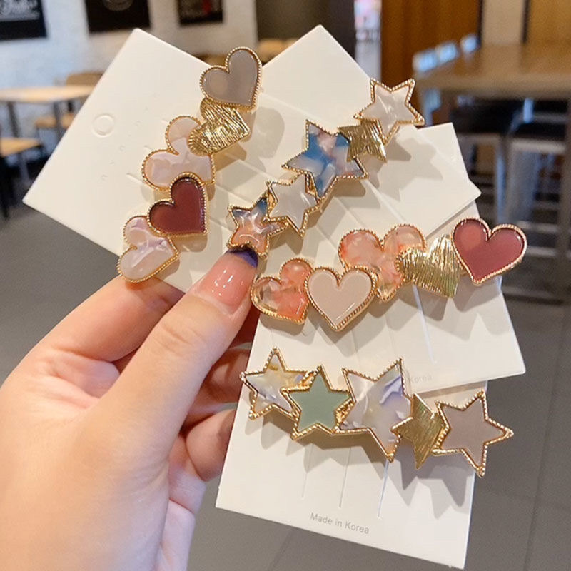 Korean ins hairpins for women's top clips, super fairy-like girl bangs clip headwear, Korean hairpins with a forest-style fairy side clip Specification image