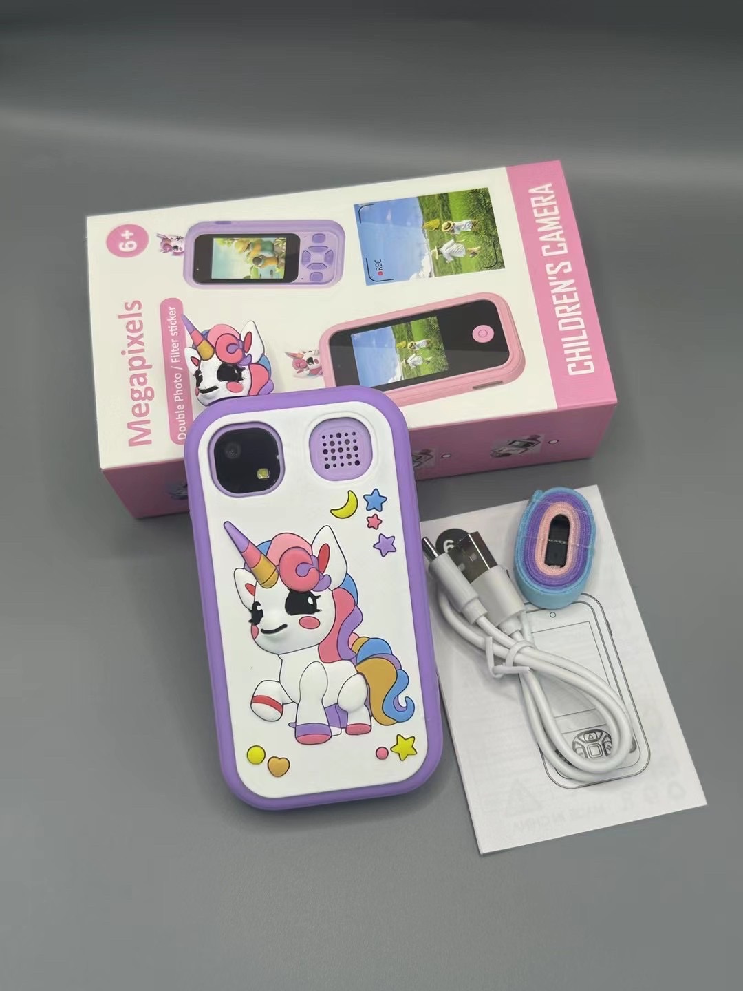 跨境新款儿童手机相机S3拍照录像2.4寸大屏触屏手持游戏机大头贴