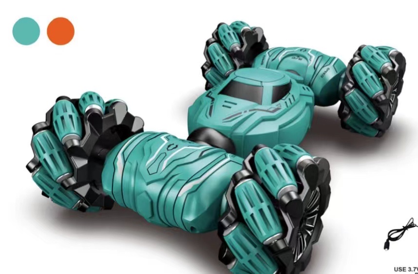 电动摇控车 包充电2.4G特技侧行车橙色兰绿色混装可加手表详情图3