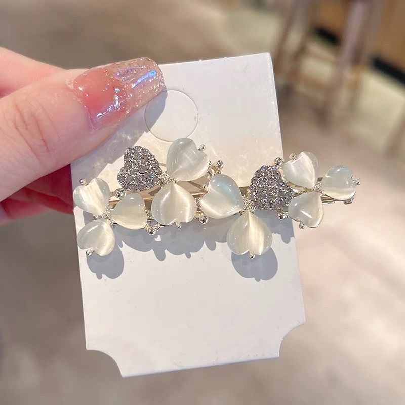 Elegant cat's eye butterfly hair clip, side duckbill clip, high-end hairpin clip, hair accessory side clip, lady's broken hair clip detail image 4