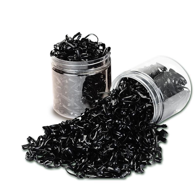 High elasticity and durability of small rubber bands, disposable rubber bands, black children's hair ties, and other small rubber bands for hair bands detail image 7