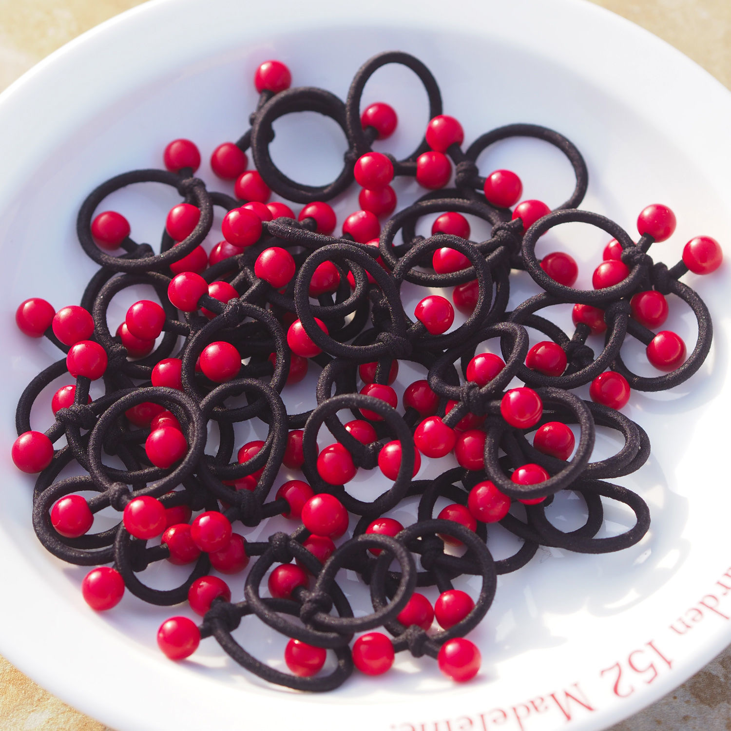 Children's small rubber bands, baby hair bands, no damage to hair, girls' small black hair ties, braids, red beans, no marks, high elasticity