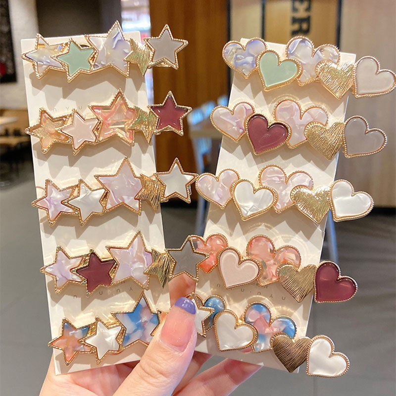 Korean ins hairpins for women's top clips, super fairy-like girl bangs clip headwear, Korean hairpins with a forest-style fairy side clip details Picture