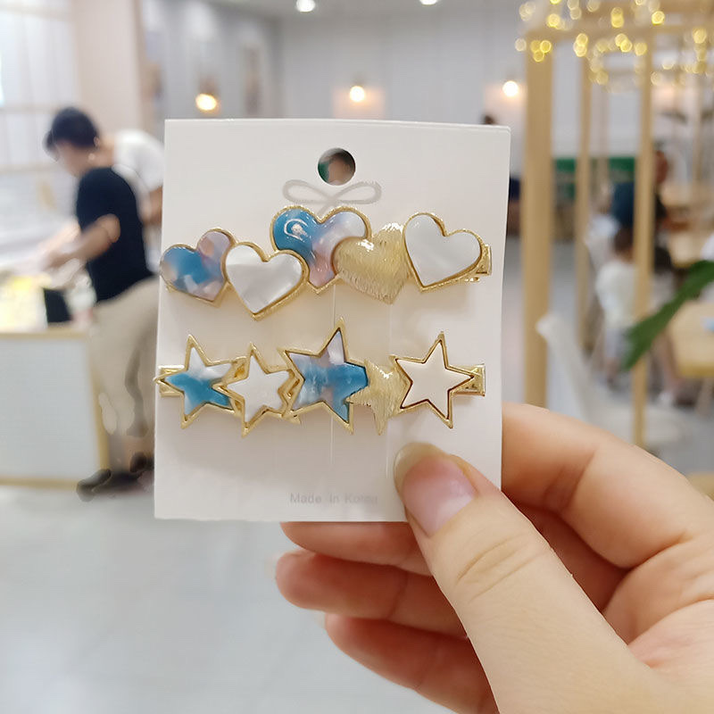 Korean ins hairpins for women's top clips, super fairy-like girl bangs clip headwear, Korean hairpins with a forest-style fairy side clip detail image 3