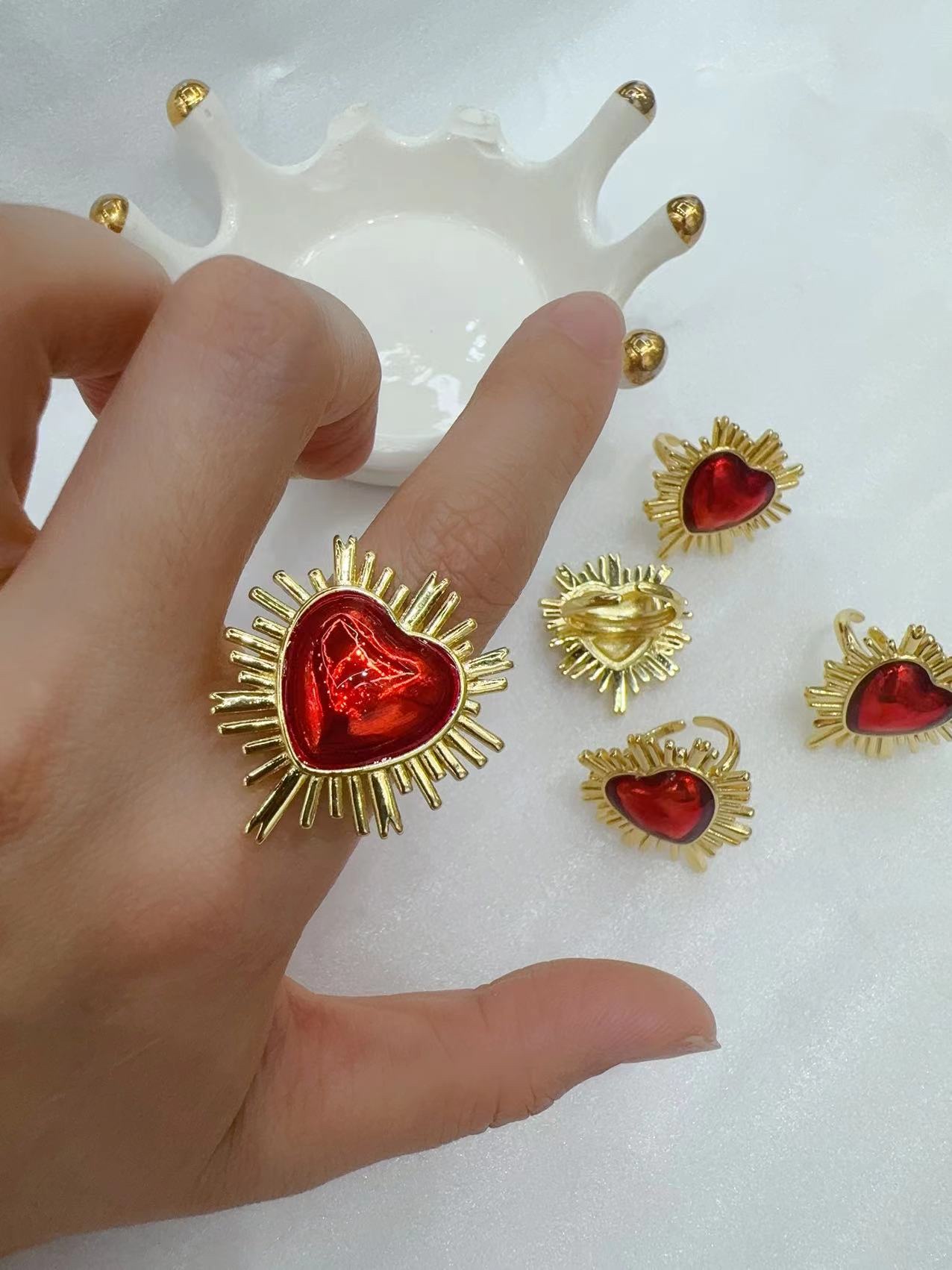 Новое кольцо с нектаром, красное кольцо details Picture
