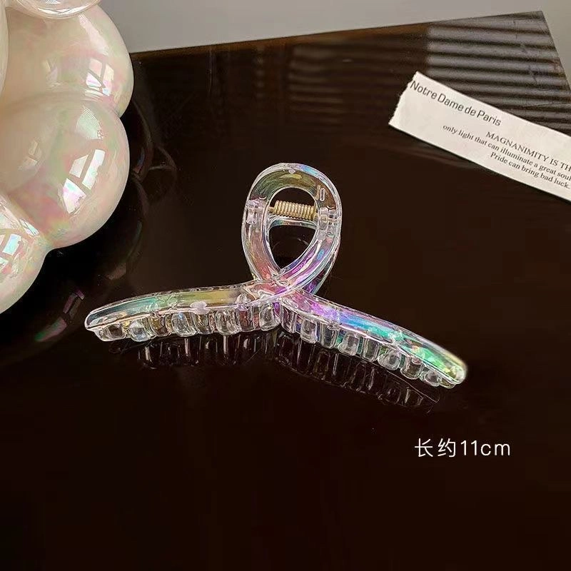 Colorful mermaid girl butterfly hair clip, girl's back head updo hair clip, Korean Internet celebrity shark clip headwear detail image 4