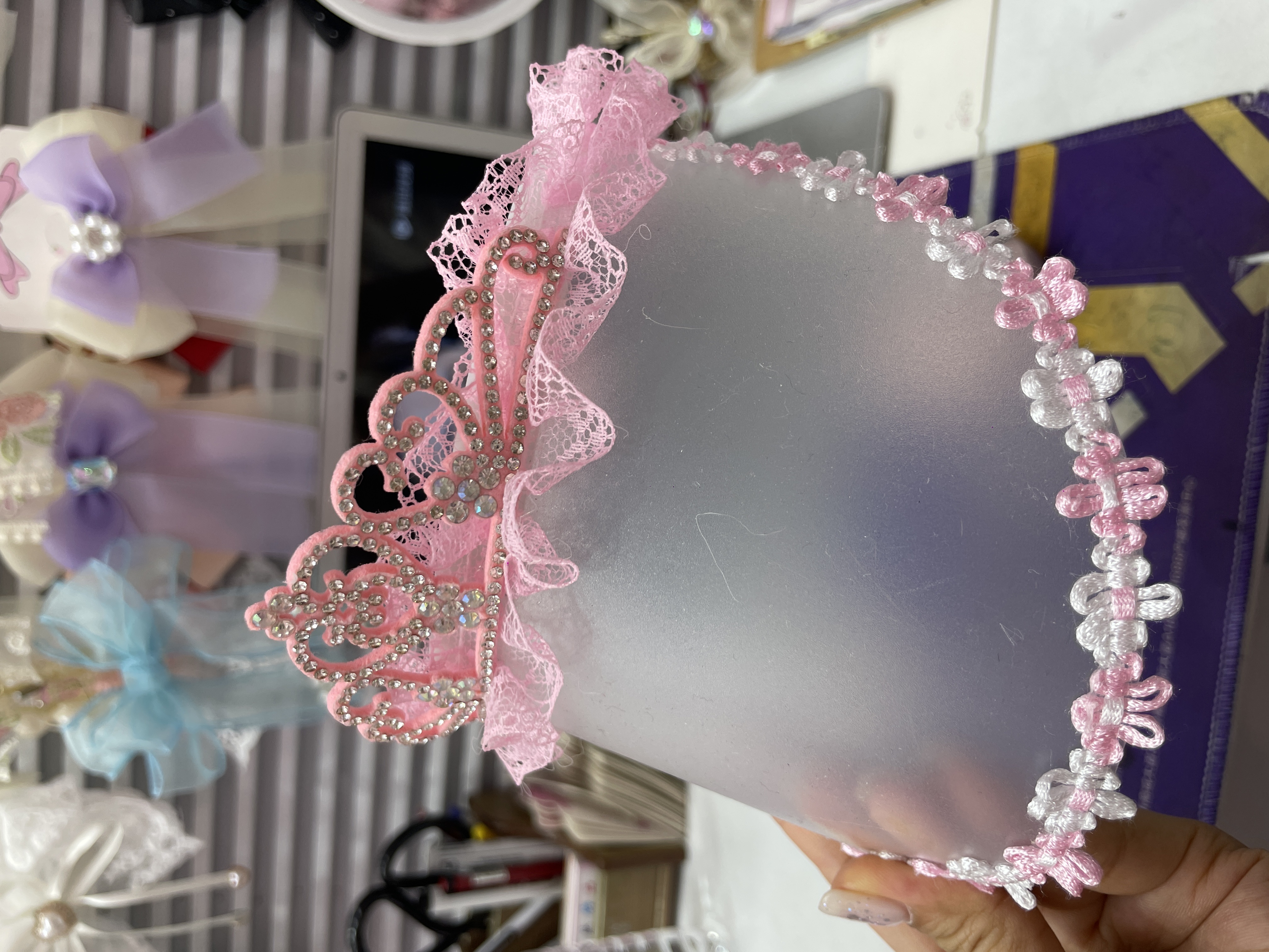 Children's sun hats, girls' hats, spring and summer sun hats, princess crowns, headbands, open-top sun hats, crowns Item Picture