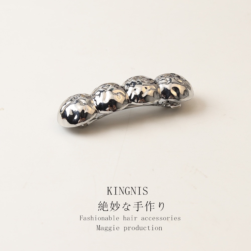 Original new style hair clips in gold and silver white with a heart, personalized little star heart, cold wind spring clip manufacturer wholesale detail image 6