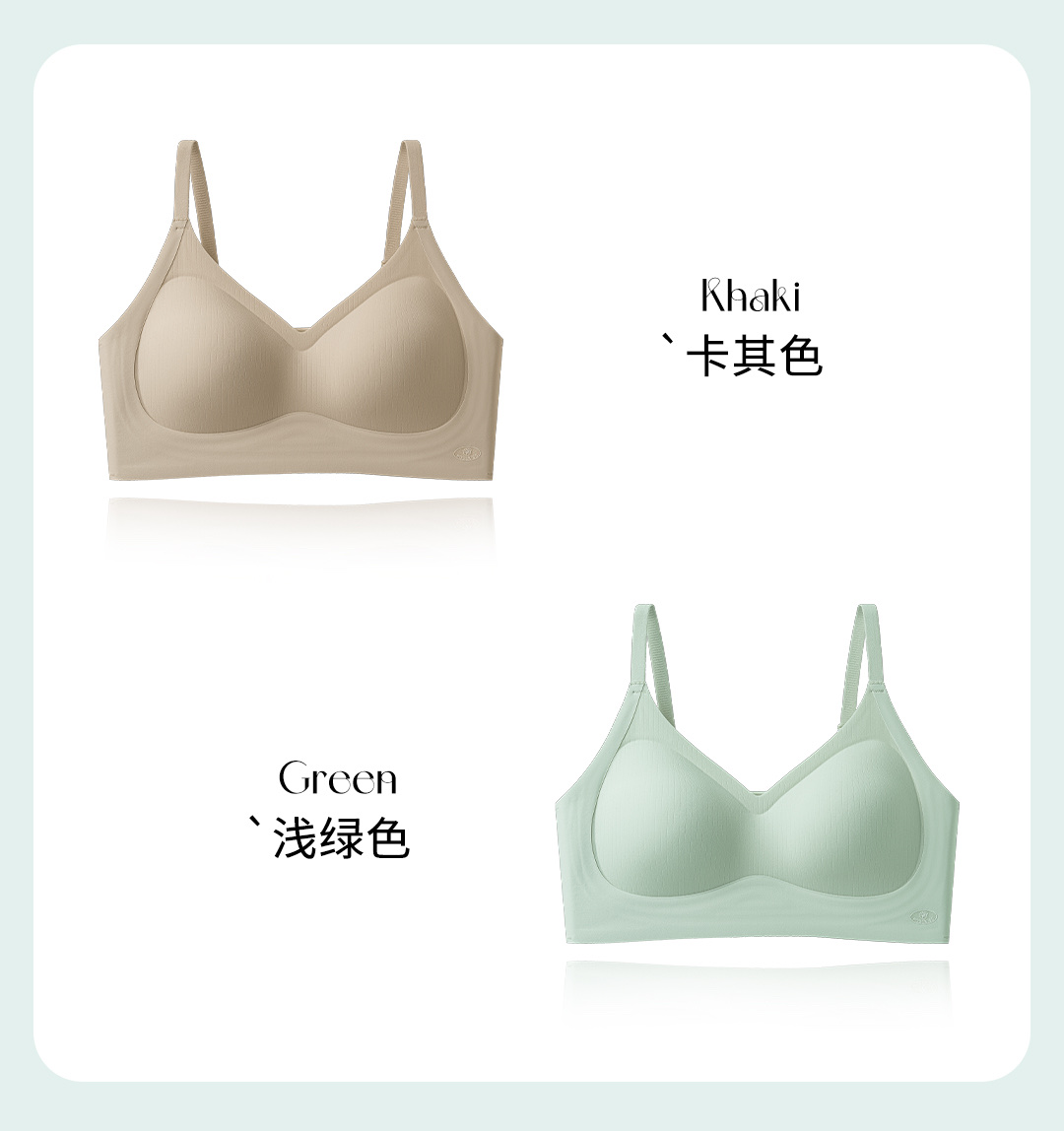 Seamless underwear, fully fixed jelly soft support, breathable, sexy, gathering, anti-sagging sports underwear bra detail image 13