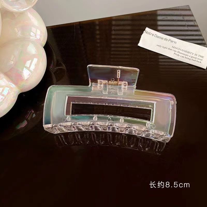 Colorful mermaid girl butterfly hair clip, girl's back head updo hair clip, Korean Internet celebrity shark clip headwear detail image 3