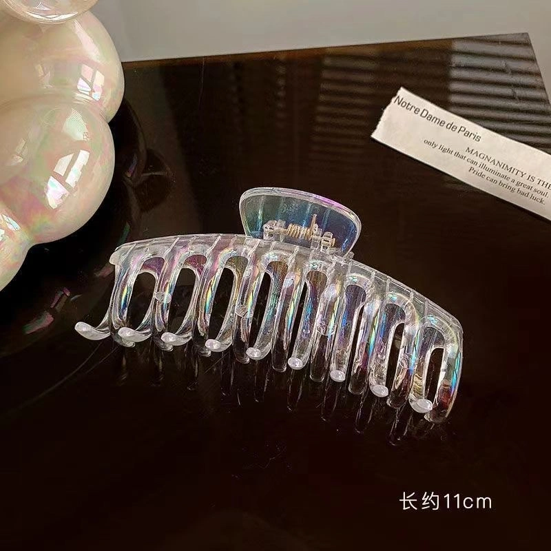 Colorful mermaid girl butterfly hair clip, girl's back head updo hair clip, Korean Internet celebrity shark clip headwear detail image 7