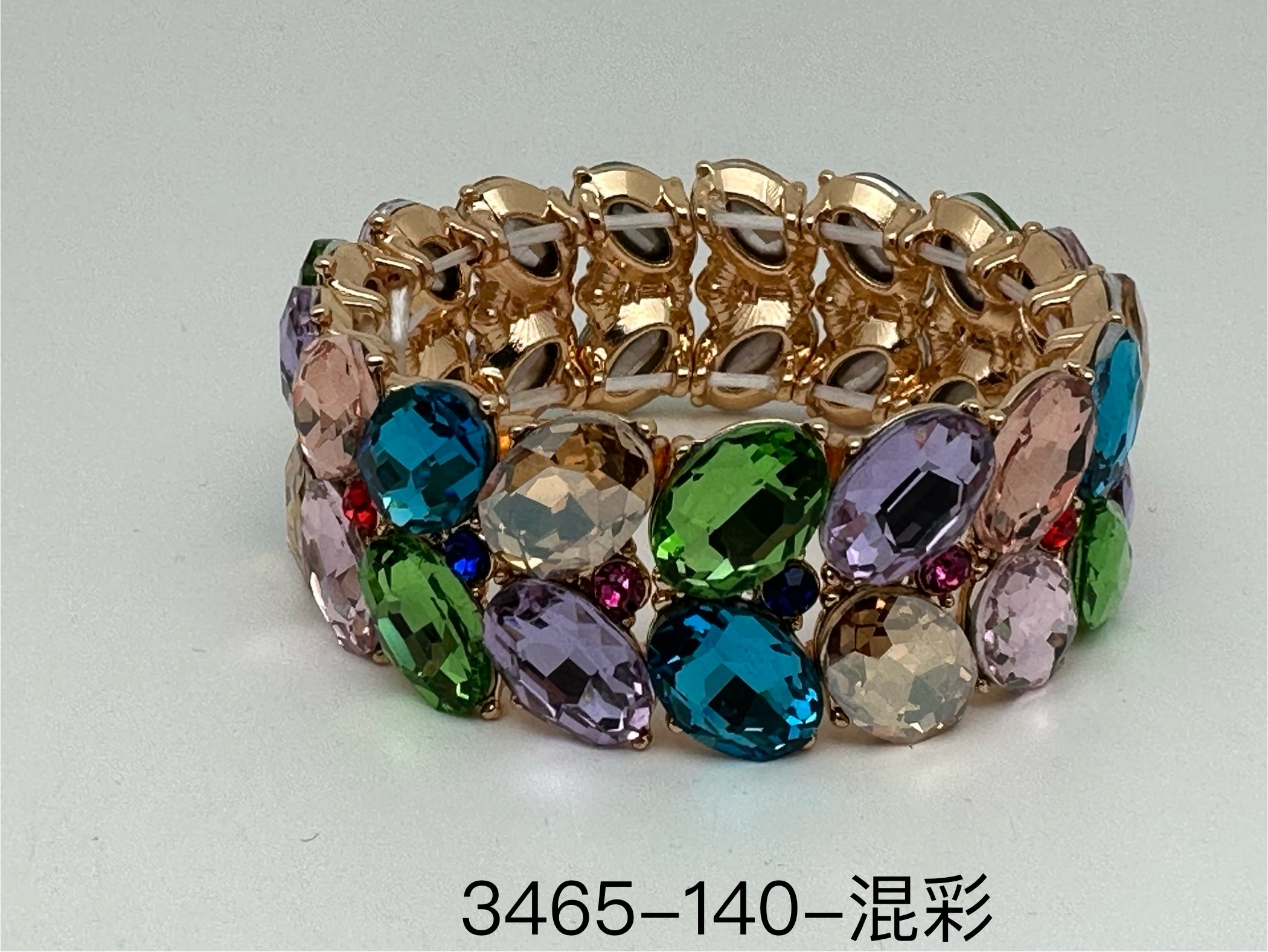 欧美热销 当季上新 复古轻奢 圣诞节特卖弹力玻璃手镯手镯手镯手镯详情图5