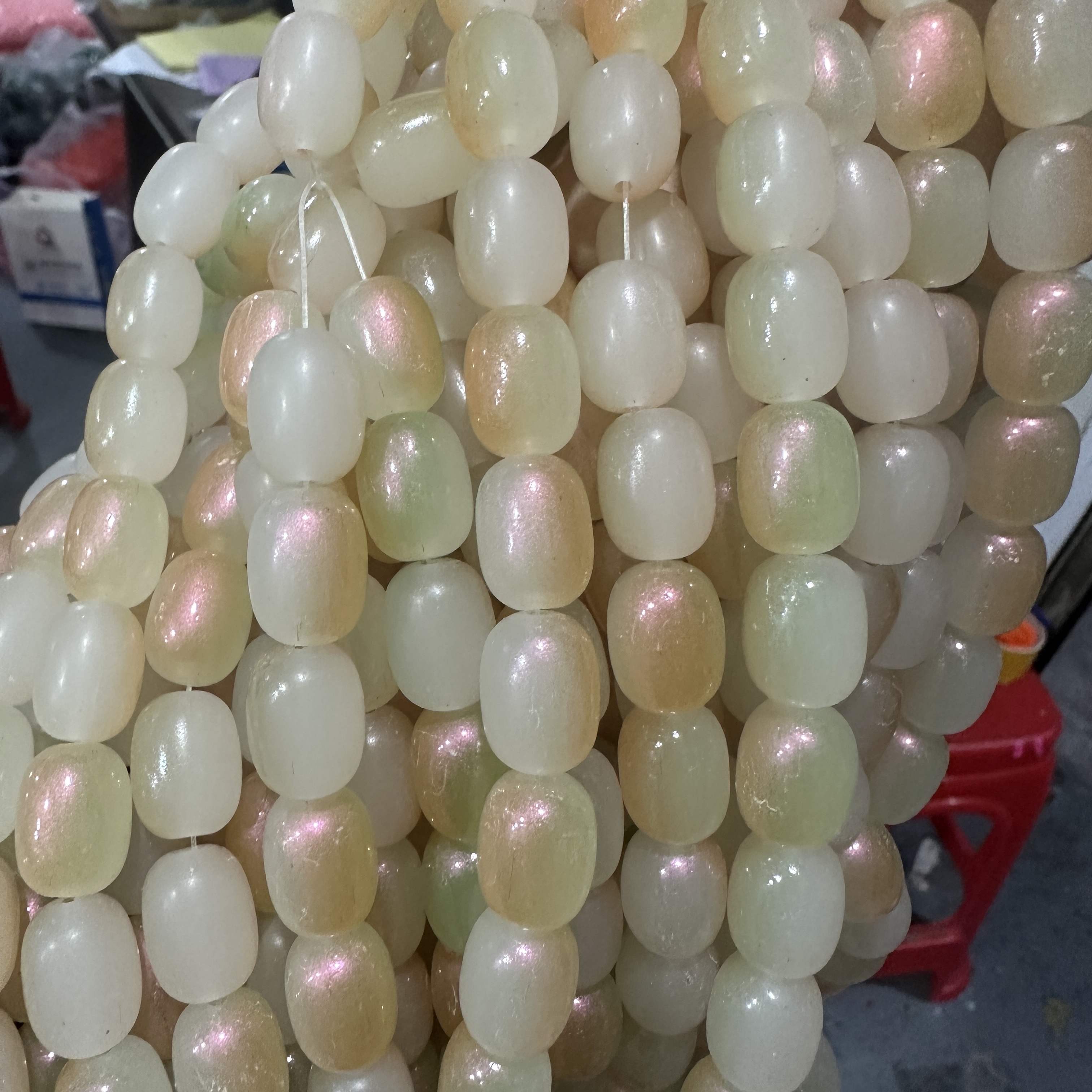 Frosted semi-colored jujube beads, glass beads, loose beads, DIY handmade jewelry accessories, bead strapping material package, shiny luster, eye-catching texture, semi-finished jewelry accessories detail image 2