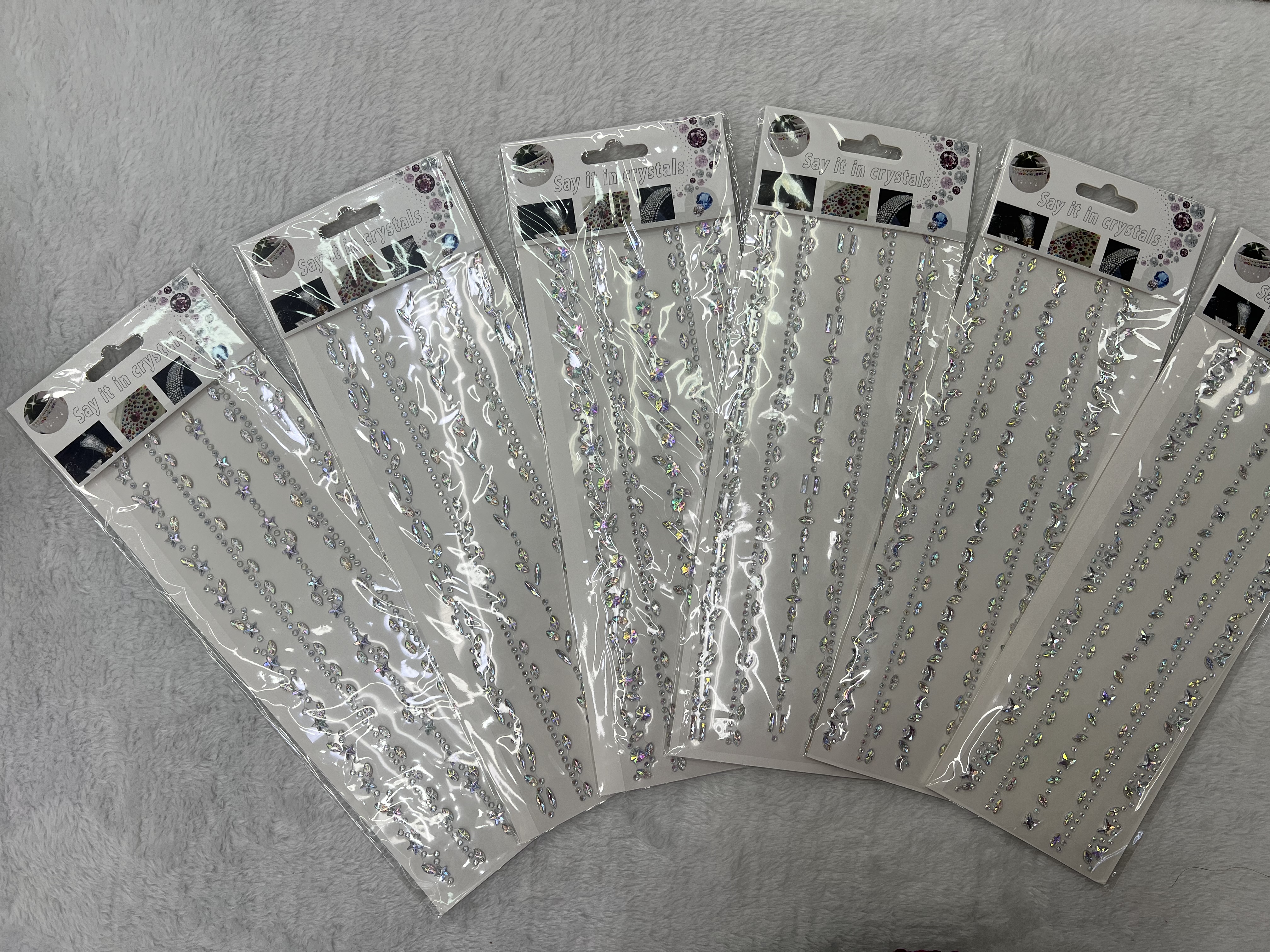 儿童宝石贴纸，水晶贴纸，车上装饰钻贴，装饰手工钻贴细节图