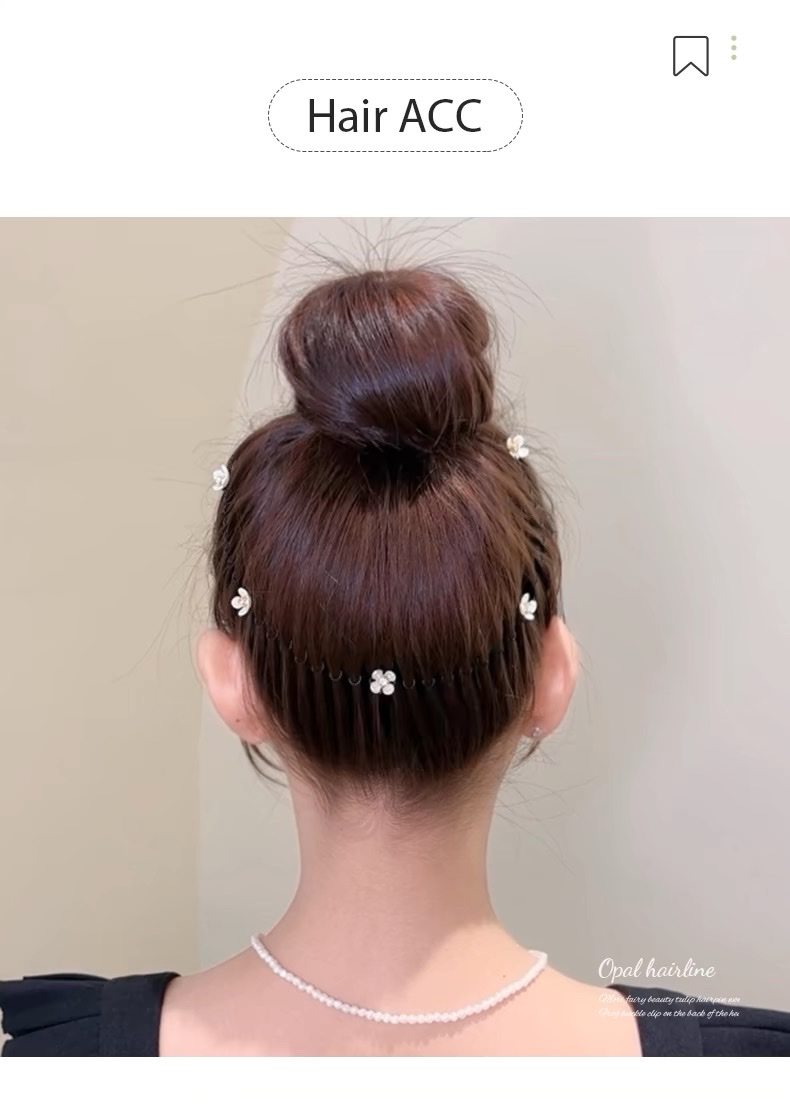 Summer versatile women's headband, wavy headband, exquisite beaded decoration, hair accessory, fashionable and trendy headwear, adult and children's loose hair comb details Picture