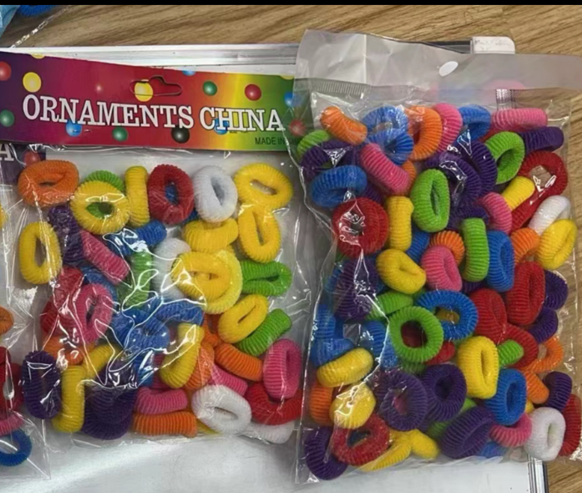 低弹戒指圈发饰发饰发绳发圈发饰丝巾头饰发圈黑色扎头发发绳细节图