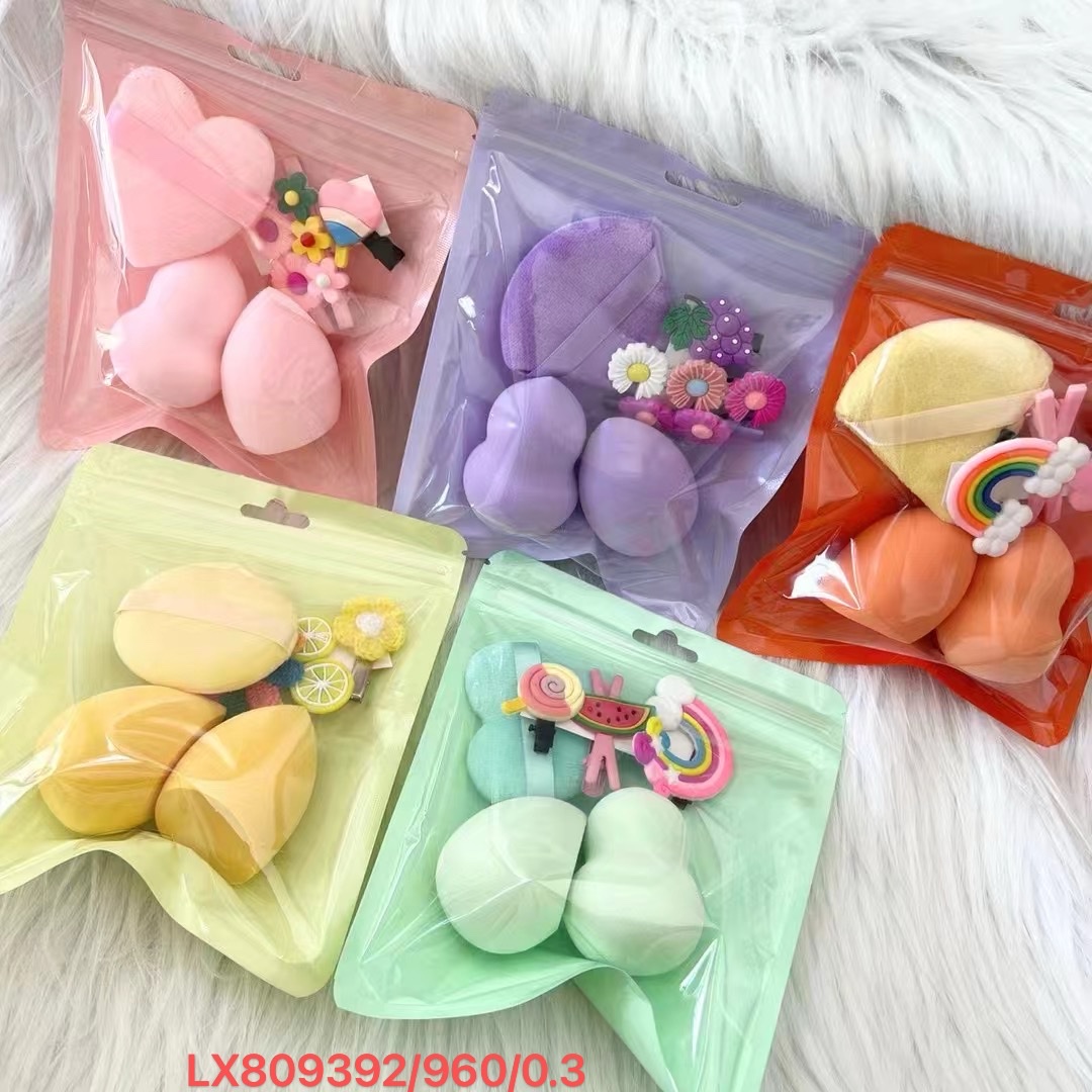 Beauty and makeup products, beauty eggs, powder puffs