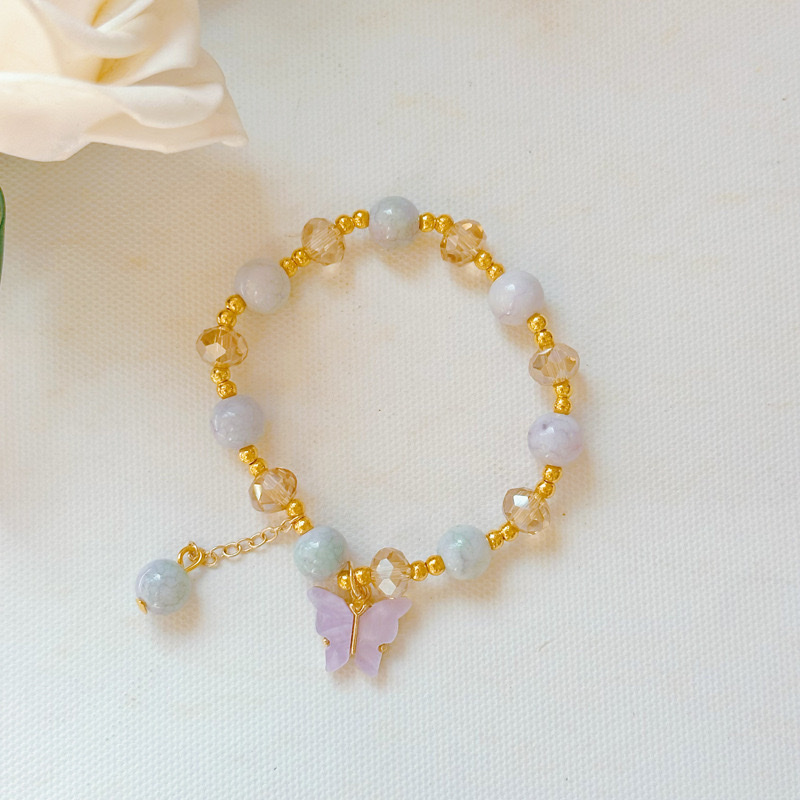 珍珠手链四叶草饰品 不锈钢手串 简约时尚女士手链 送女友礼物精致手饰细节图