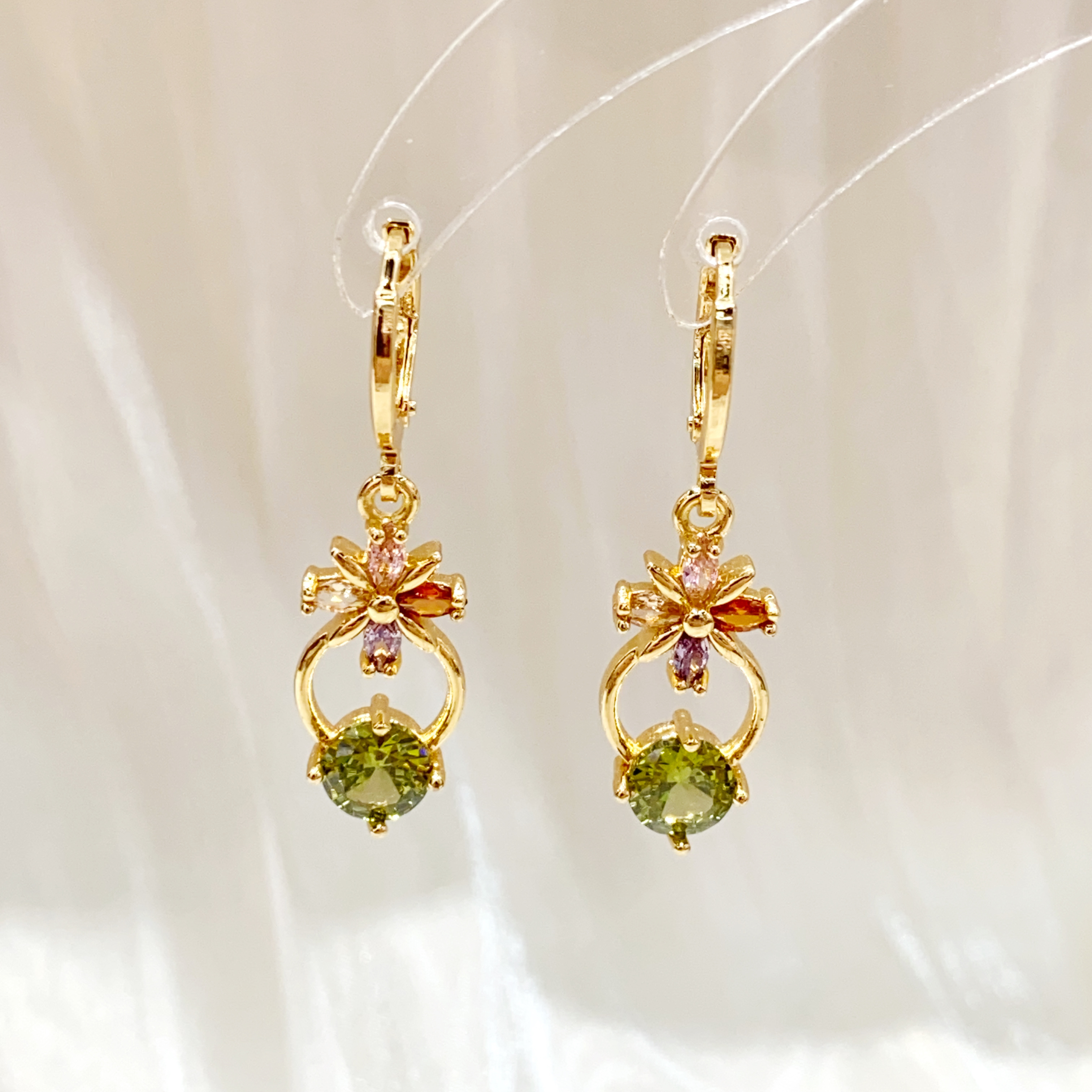 wish 2024新款跨境欧美热销耳环精致锆石爱心耳扣耳坠亚马逊热销 饰品耳环耳饰批发工厂直销饰品耳环耳饰详情图2