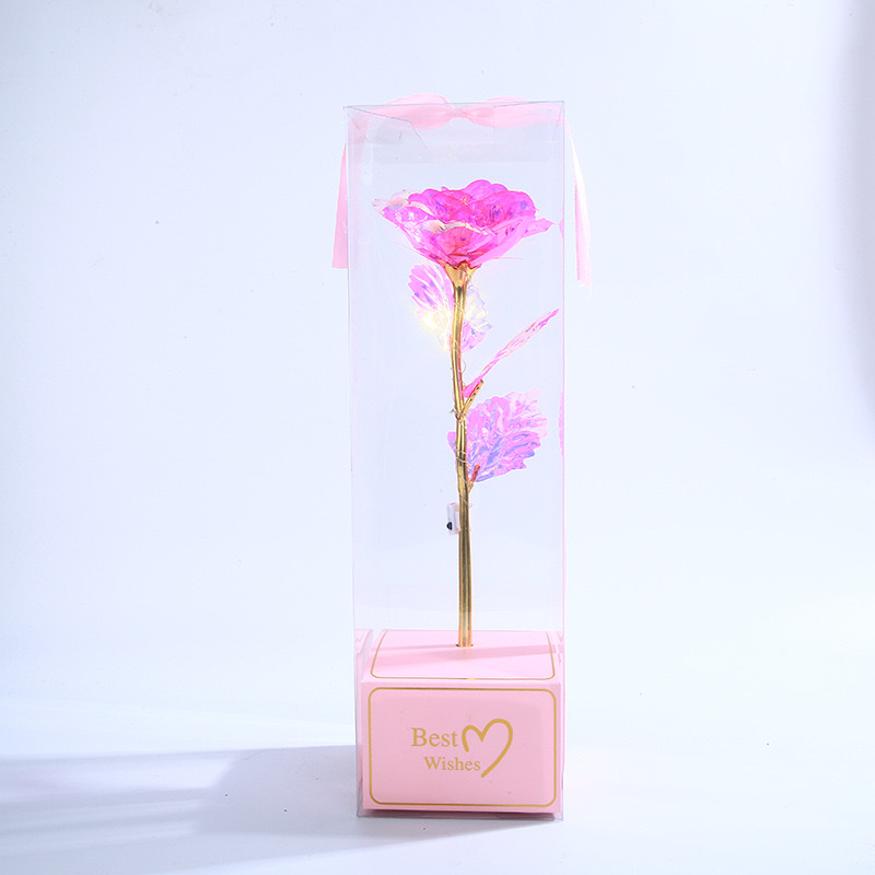 金陵金箔玫瑰花金玫瑰母亲节礼物送女友老婆情人节七夕表白仿真花细节图