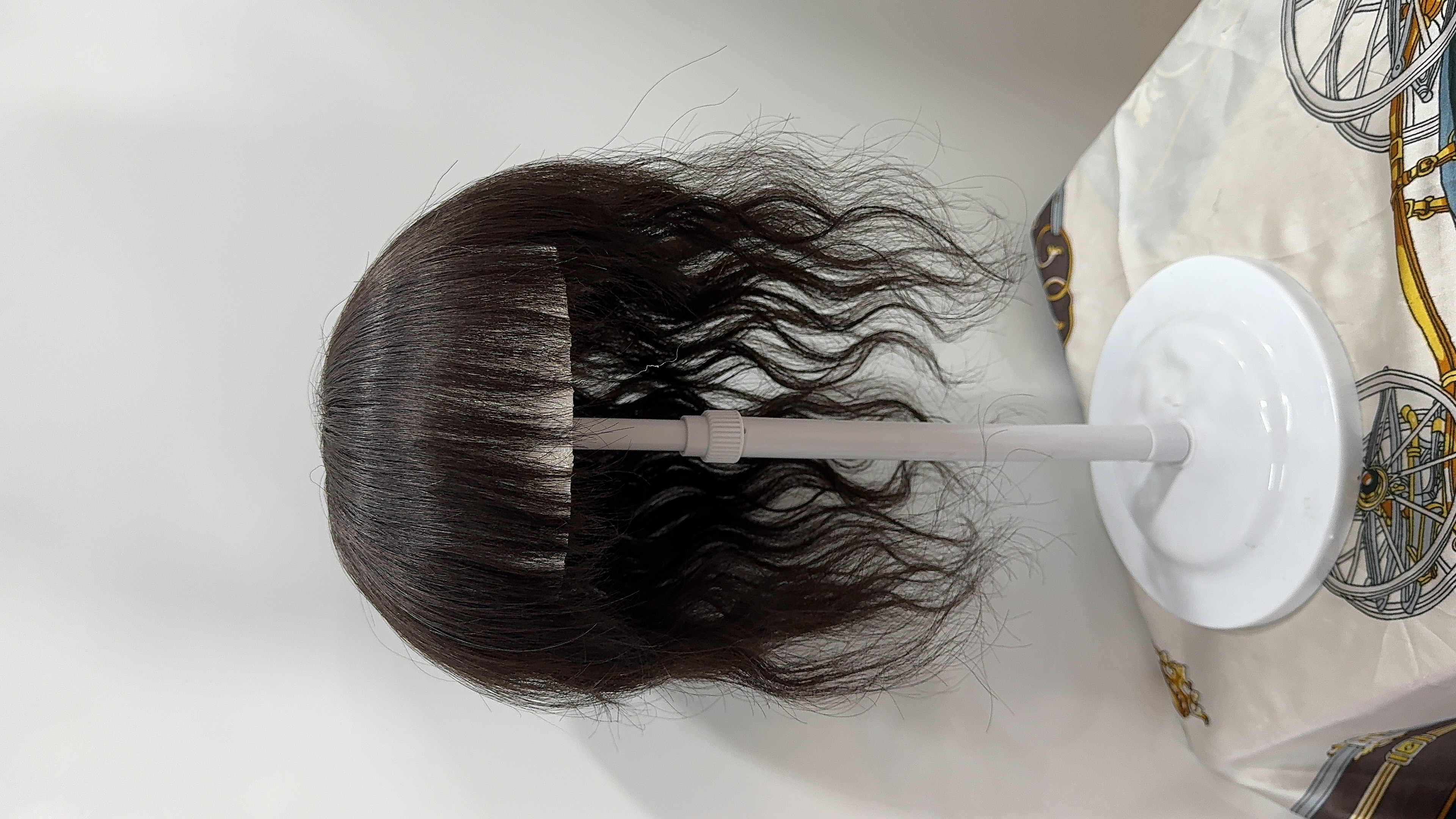 The wig pieces are light, thin and realistic. The bangs are natural and smooth. High-quality artificial hair creates a perfect hairstyle Item Picture
