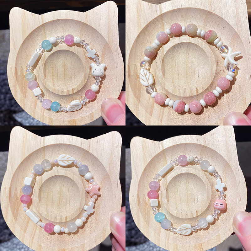 新中式陶瓷手串百搭小众高级感串珠儿童手链可爱同款义乌小商品 