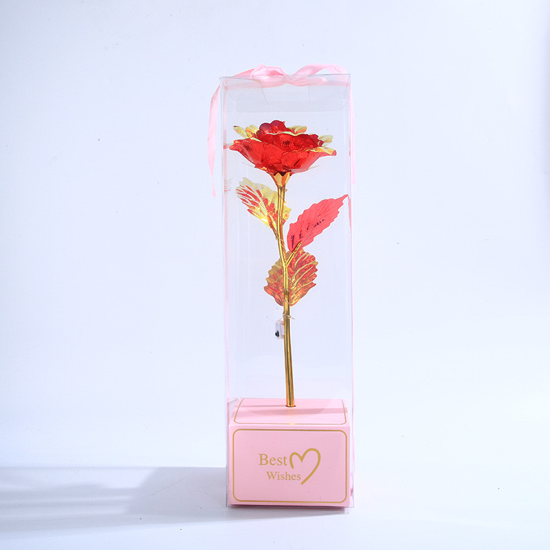 金陵金箔玫瑰花金玫瑰母亲节礼物送女友老婆情人节七夕表白仿真花产品图