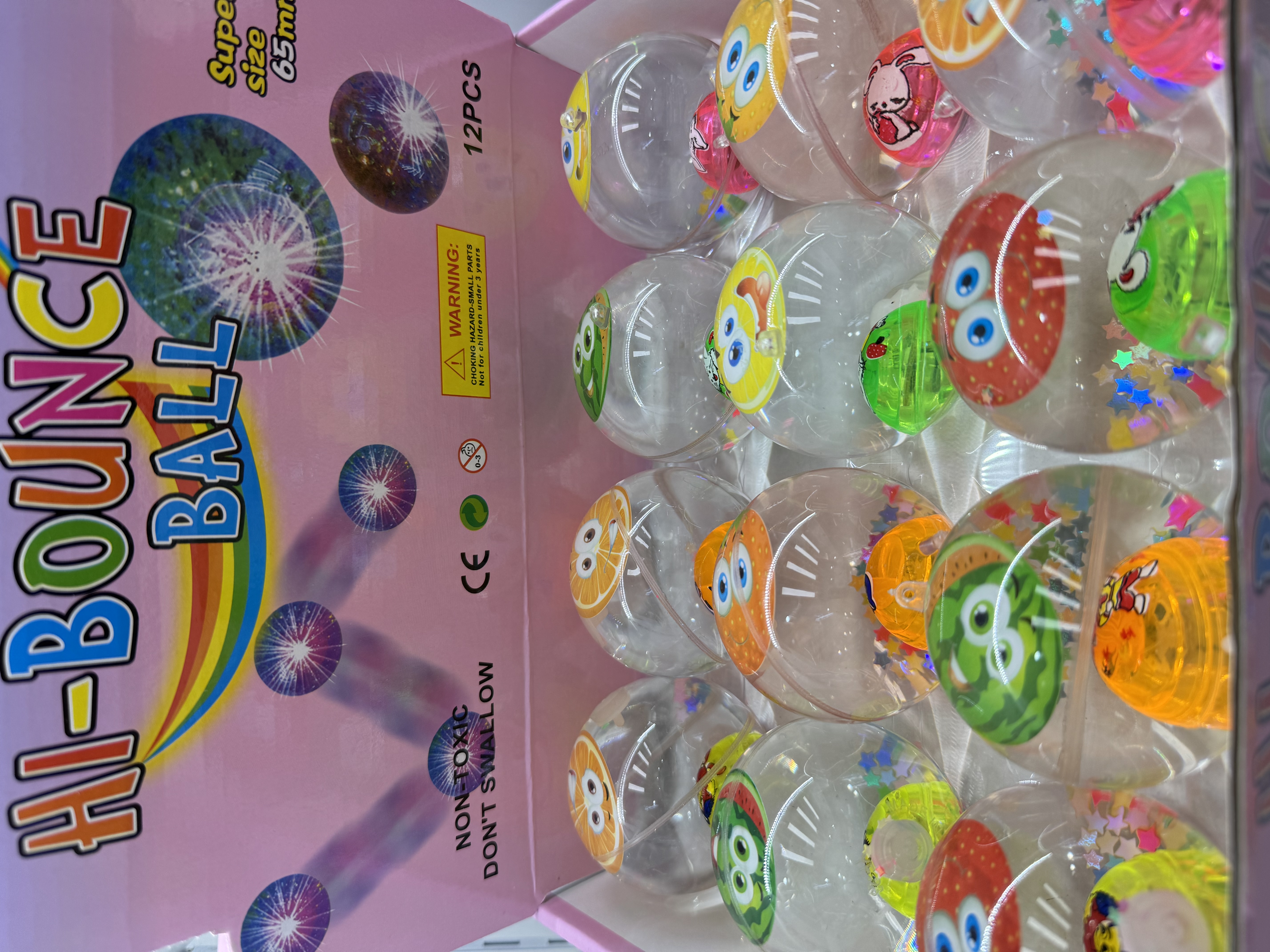 6.5CM水果卡片闪光水晶球带绳