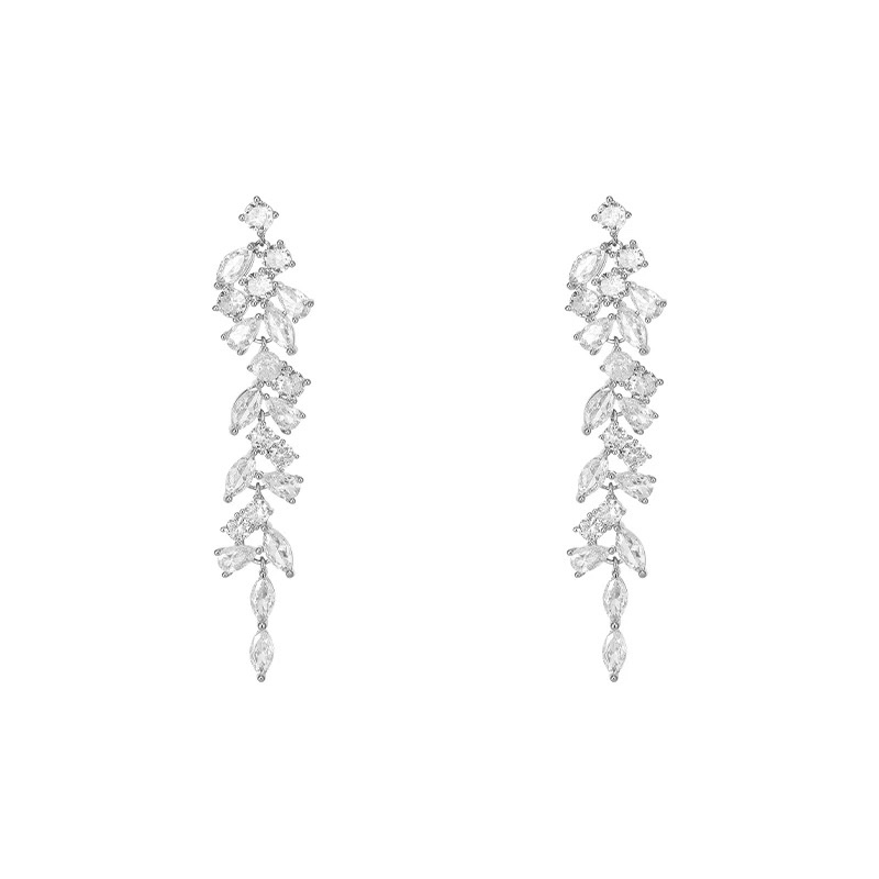 夸张流苏蚊香盘耳夹女新款轻奢小众耳环新娘结婚耳坠高级气质耳饰详情图4