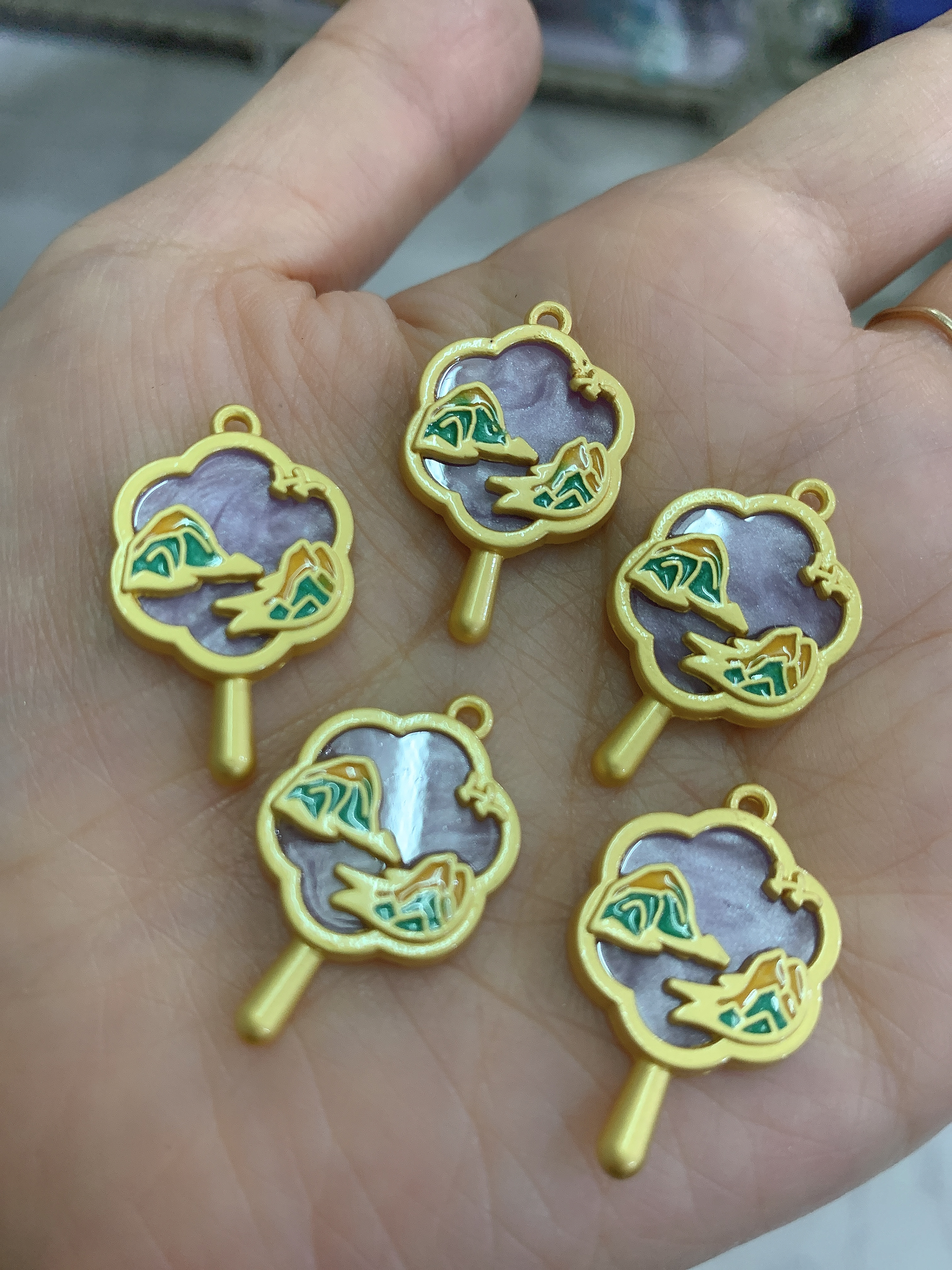 饰品合金吊坠铜配件水晶珠链条半成品套装 戒指学生叠戴气质款简约时尚首饰配件详情图5