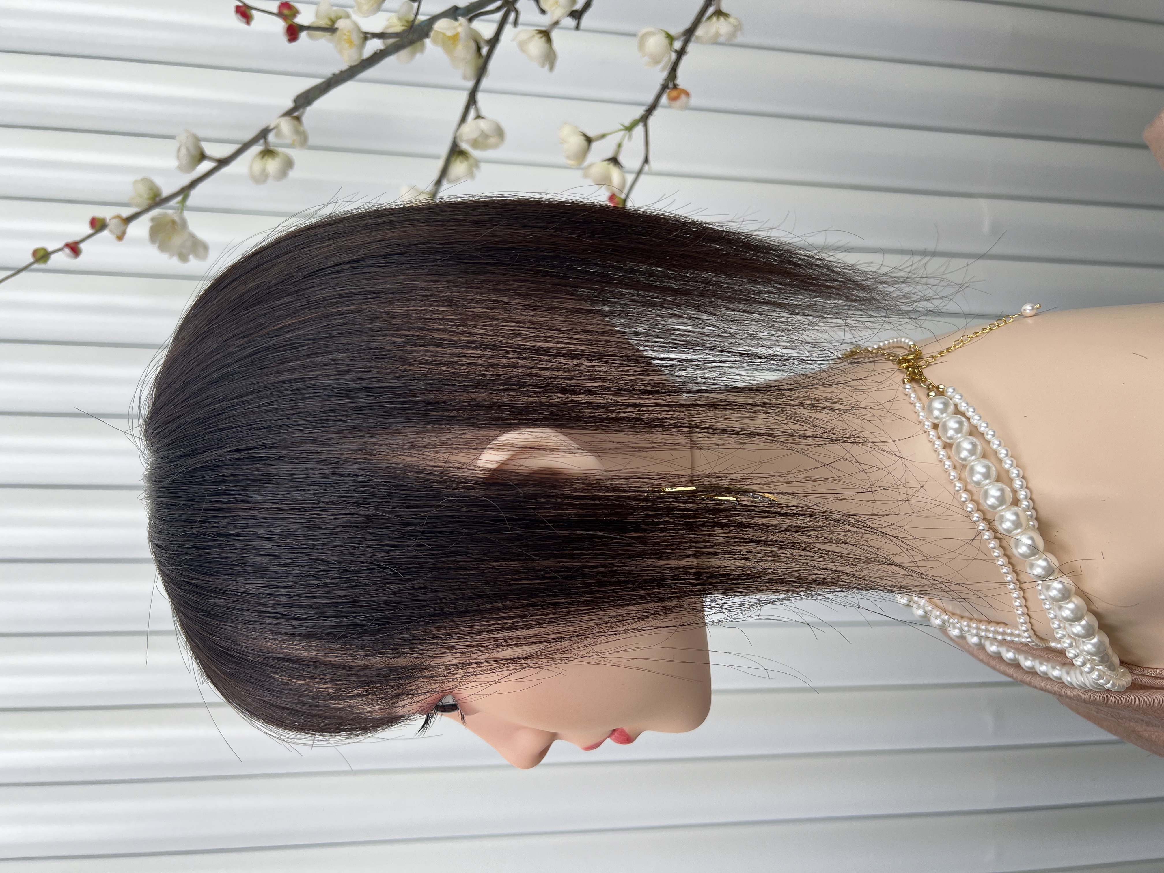 The wig pieces are natural, light and easy to wear with real hair Item Picture