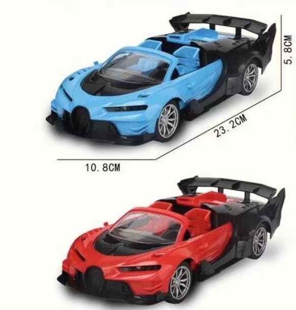 1：18敞蓬布加迪四通遥控车带前灯光按建手柄遥控器二色混装产品图