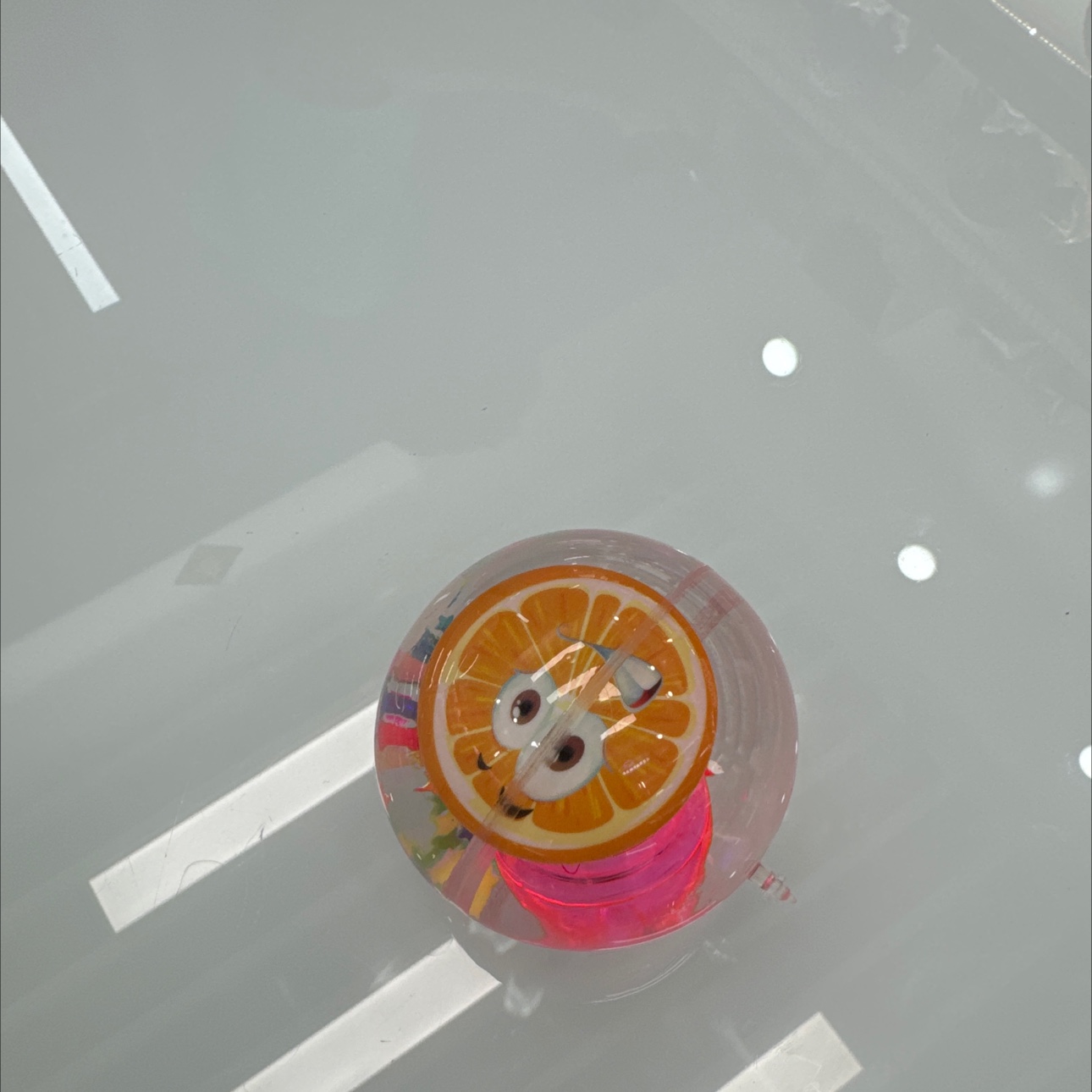 6.5CM水果卡片闪光水晶球带绳详情图1