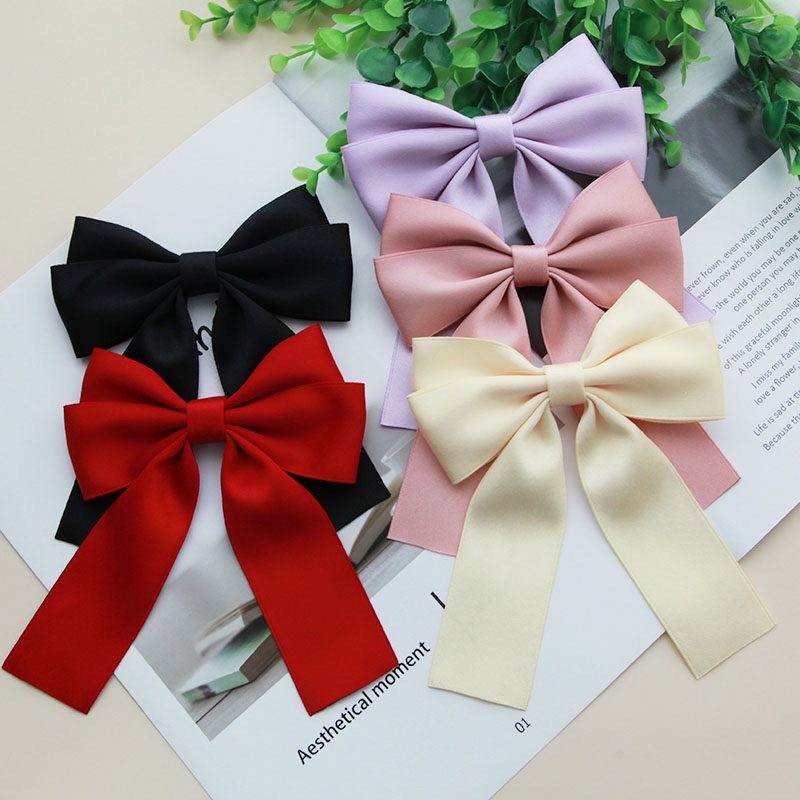 Korean-style bow tie pins, simple, versatile and practical, commuting knitted sweater, shirt collar, solid color clothes, accessories and hair accessories