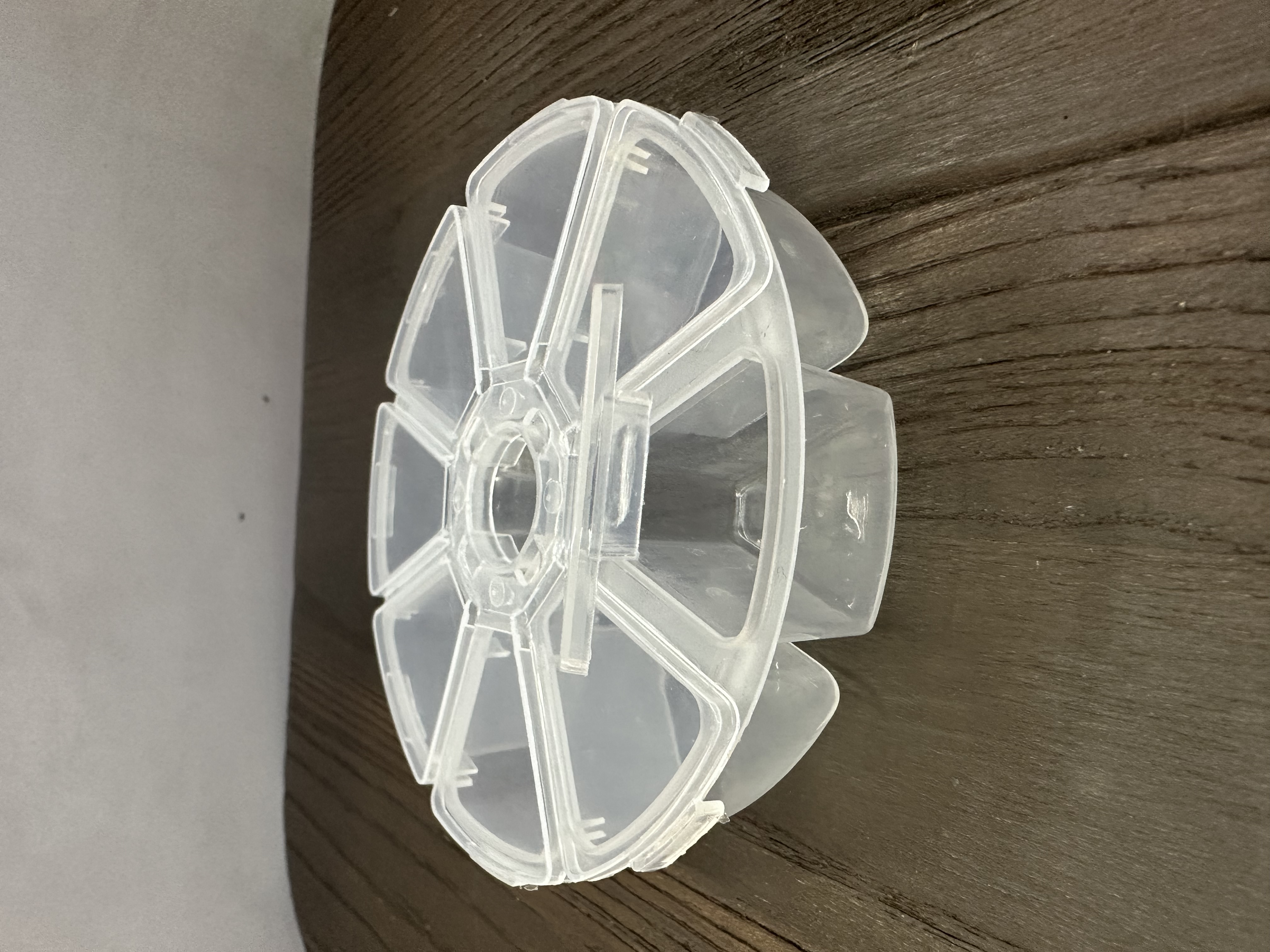 塑料圆盒8格固定串珠桌面收纳首饰DIY美甲耳钉玻璃钻零件药盒详情图2