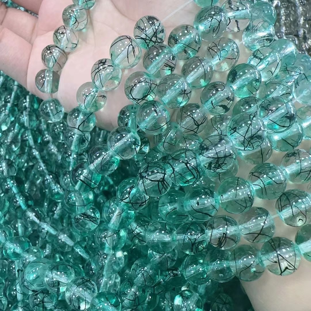 10mm透明仿幽玻璃珠手工diy饰品配件半成品 瑞坤饰品