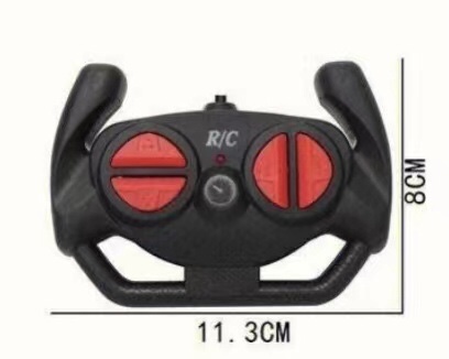 1：18敞蓬布加迪四通遥控车带前灯光按建手柄遥控器二色混装细节图