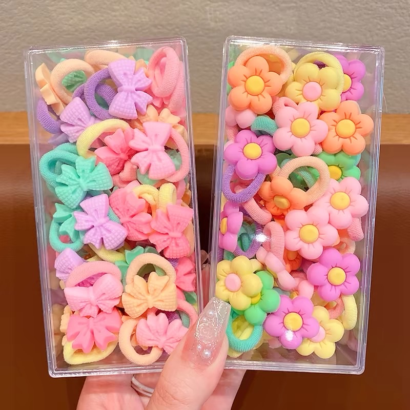 儿童发圈不伤发韩国可爱发饰毛巾圈弹性好小女孩扎头发橡皮筋女童2024新款儿童皮筋韩版儿童不伤发皮筋e q