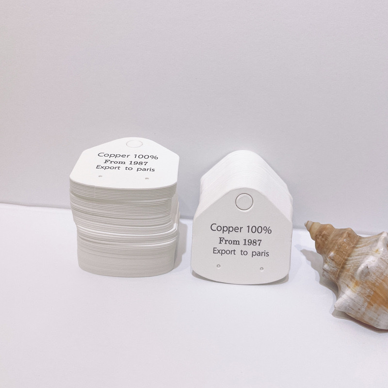 外贸精致小耳环卡纸现货 个性耳钉c圈标签饰品包装卡吊牌印刷LOGO 详情图3