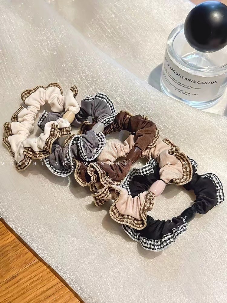 发圈发绳头饰布圈皮筋发带格肠圈女性头饰头饰儿童布艺头饰