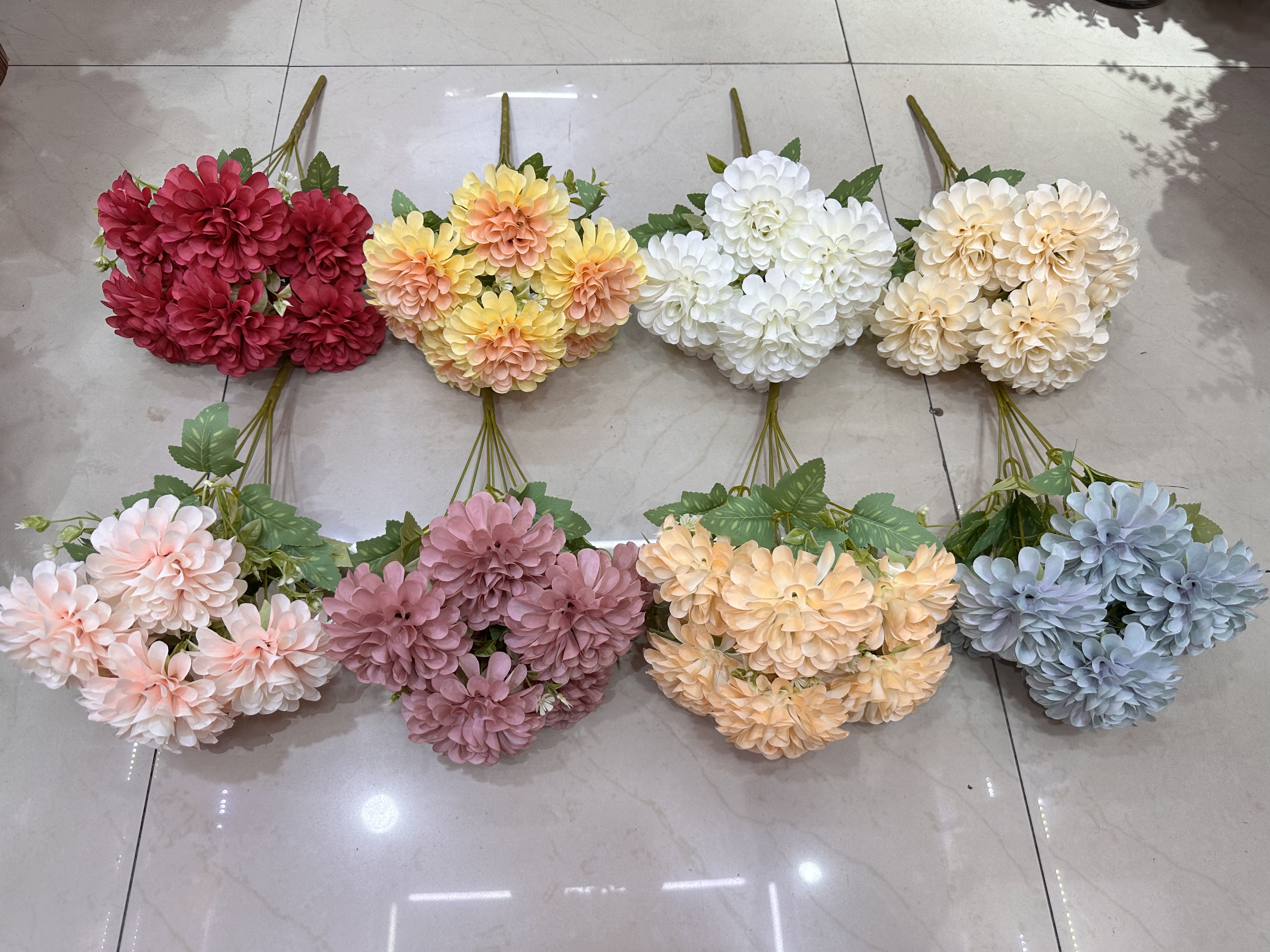 7头大球菊   家装工装都可用   防真水果桃花树榻榻米大方垫草编