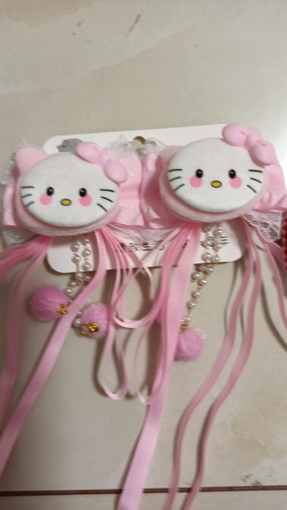 DIY毛绒凯蒂猫毛绒配件 手工制作材料套装 创意手作饰品diydiydiy