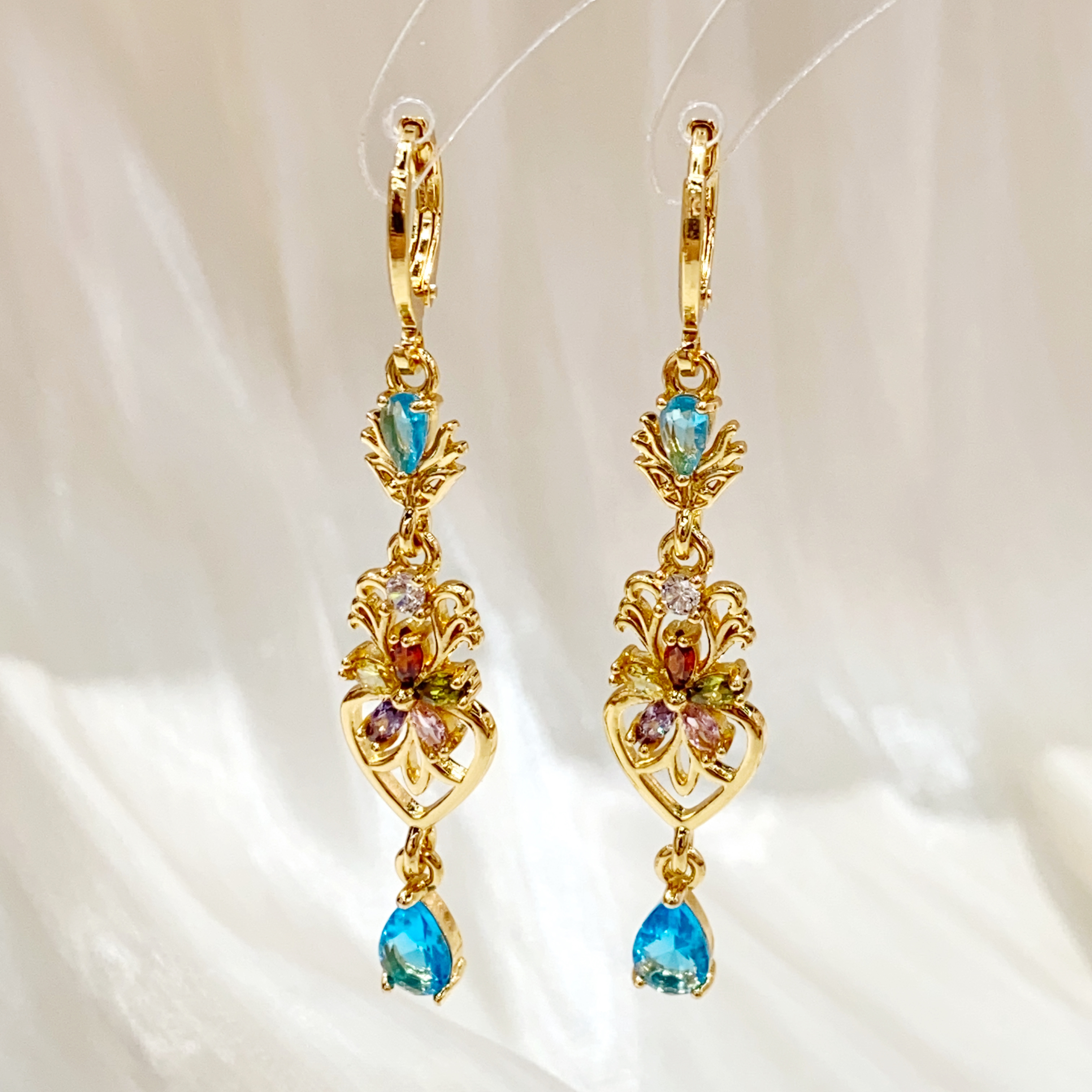 锆石耳环外贸出口欧美风彩钻耳环耳饰跨境专供爆款轻奢复古耳饰高级感时尚耳环批发工厂直销批发爆款饰品耳环耳饰详情图3