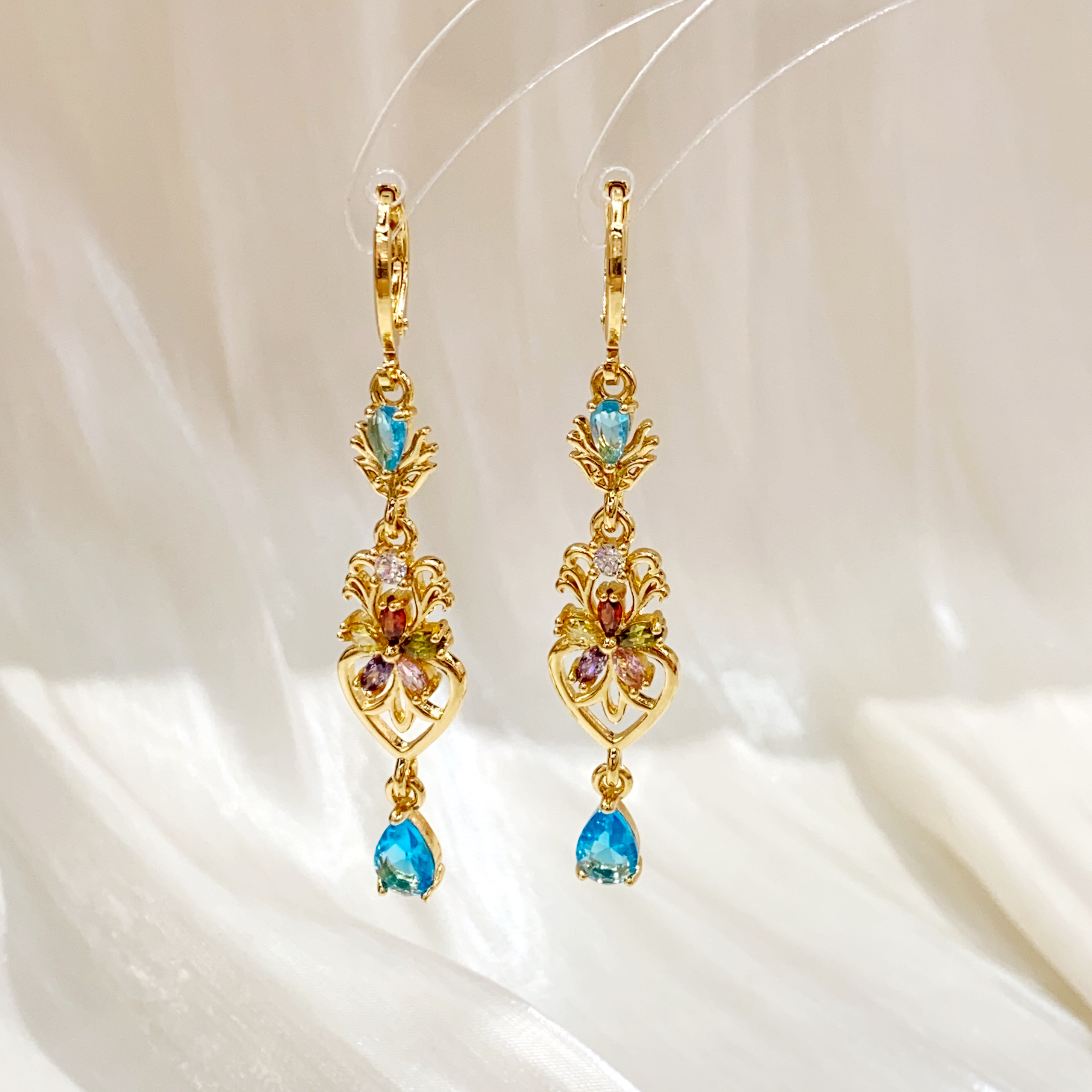 锆石耳环外贸出口欧美风彩钻耳环耳饰跨境专供爆款轻奢复古耳饰高级感时尚耳环批发工厂直销批发爆款饰品耳环耳饰详情图2