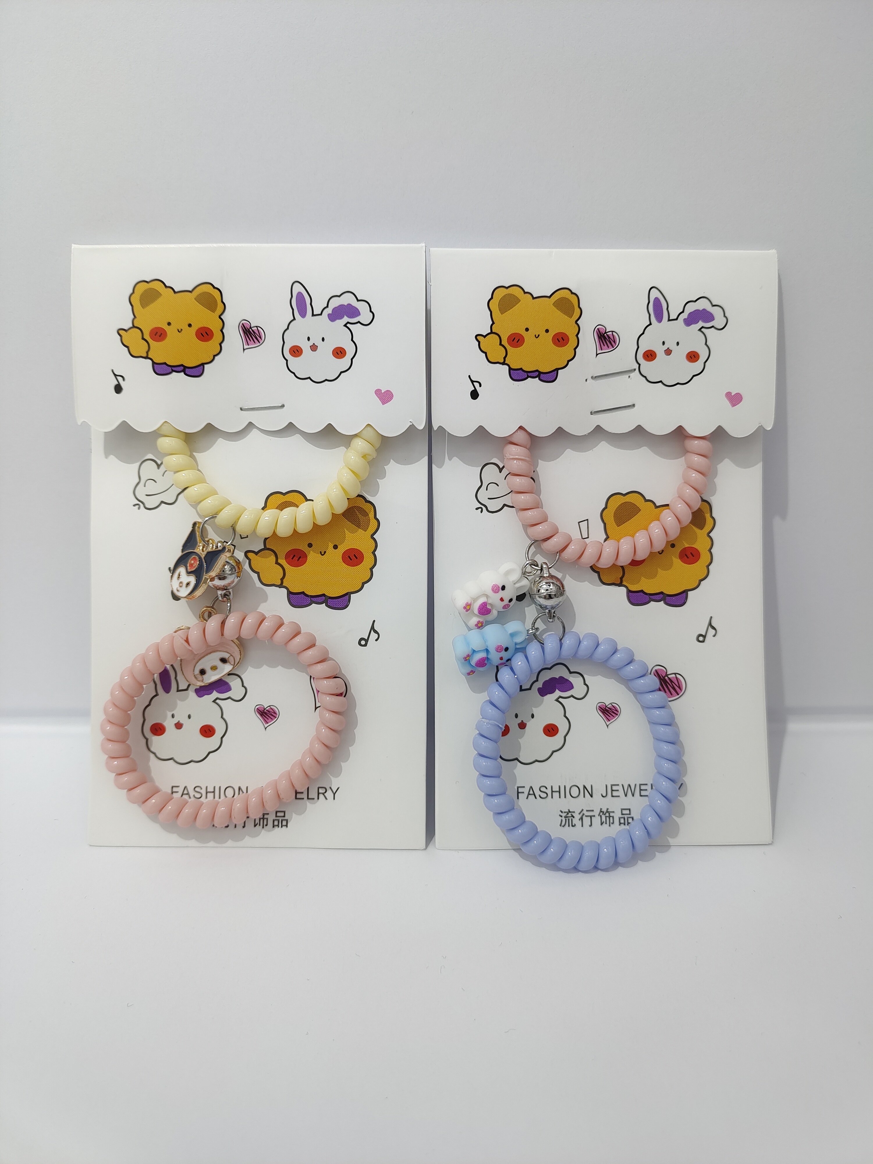 情侣男女朋友手链 卡通手链发圈头绳小清新