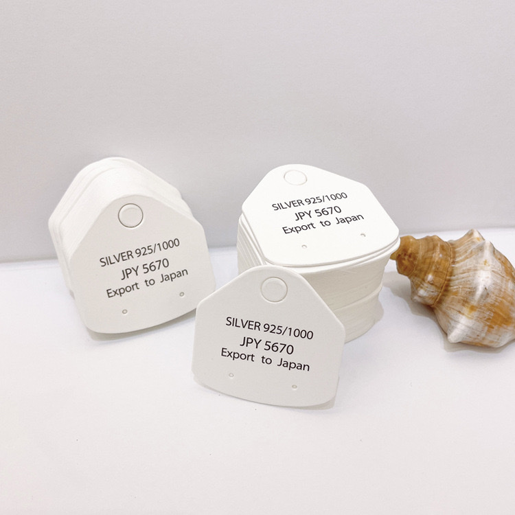 外贸精致小耳环卡纸现货 个性耳钉c圈标签饰品包装卡吊牌印刷LOGO 