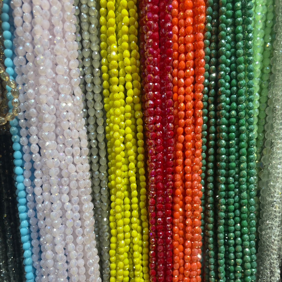 草莓珠陀螺卡4多面型琉璃珠散珠 玻璃珠 珠子 手工DIY串珠材料包 精美耐磨光滑珠子 手链项链制作配件嫂子水晶详情图3