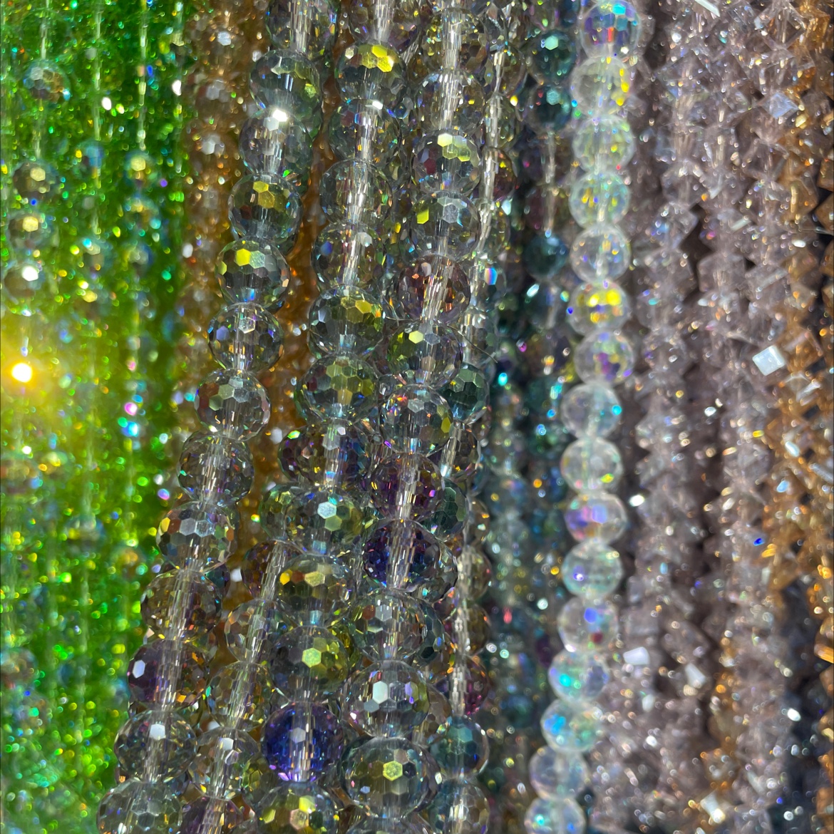 精品卡10多面球 琉璃珠散珠 玻璃珠 珠子 手工DIY串珠 材料包 独特光泽 手工首饰制作必备嫂子水晶产品图