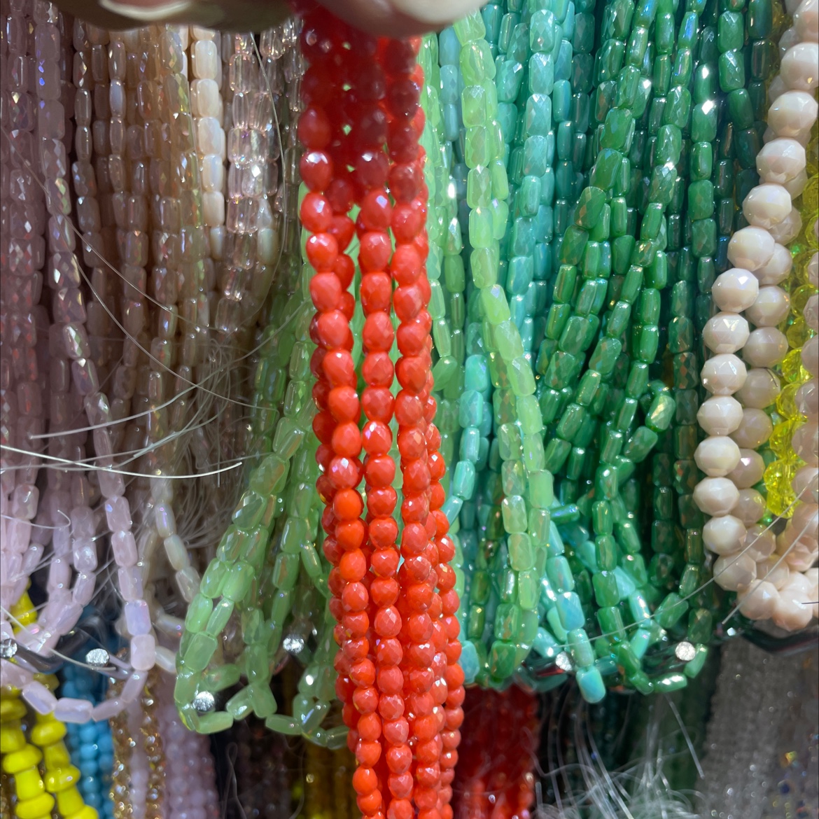 草莓珠陀螺卡4多面型琉璃珠散珠 玻璃珠 珠子 手工DIY串珠材料包 精美耐磨光滑珠子 手链项链制作配件嫂子水晶产品图